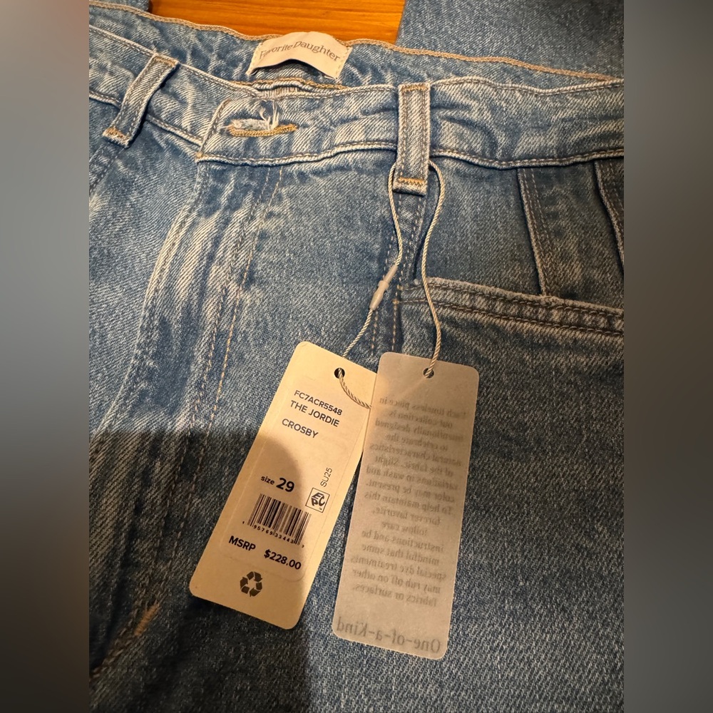 Favorite Daughter The Jordie Super High Rise Wide Leg. Color: Crosby, sz 29 NWT - Picture 10 of 13